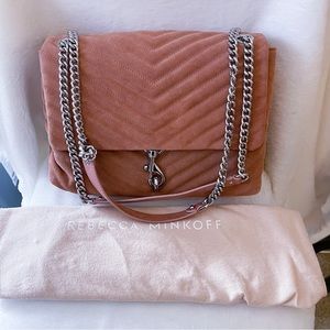 New Rebecca Minkoff Desert Rose Suede Shoulder Bag